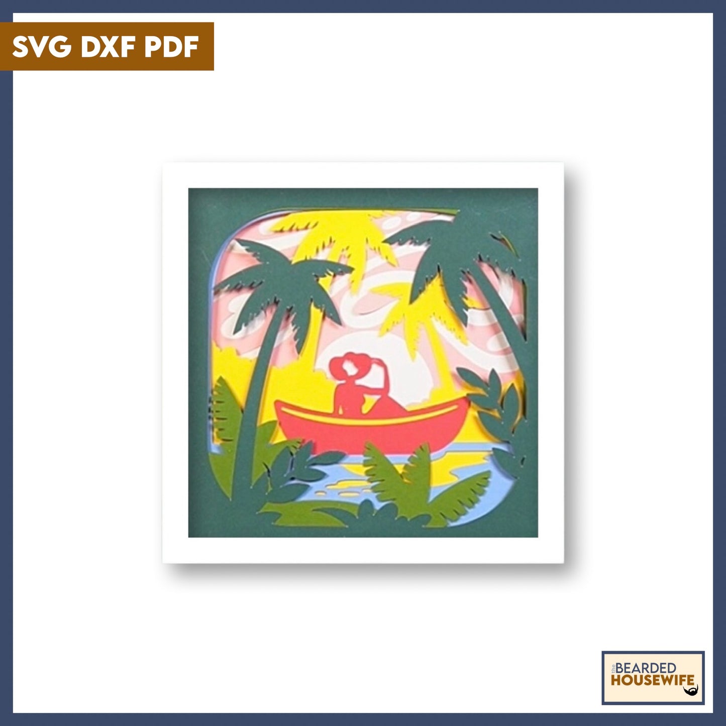 Summer Boating Shadow Box