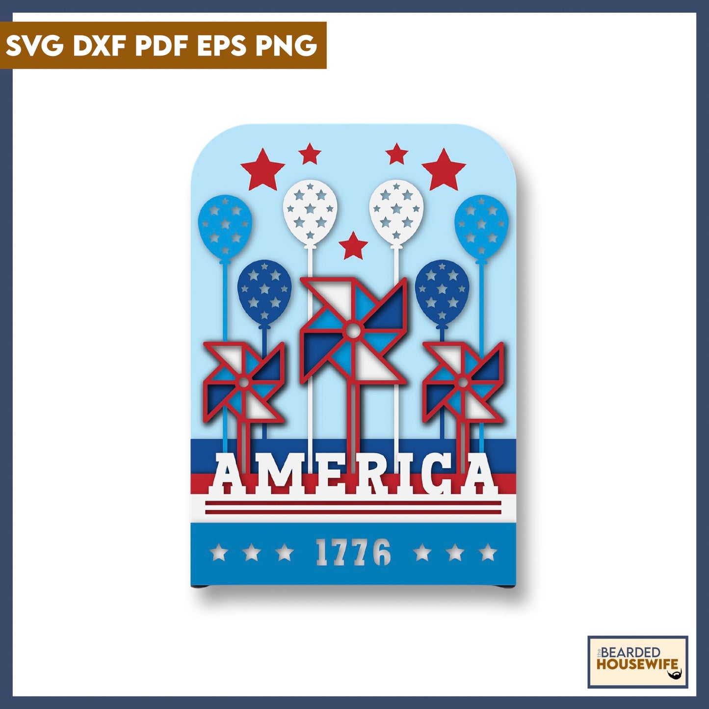 4th of July Pinwheel Box Card