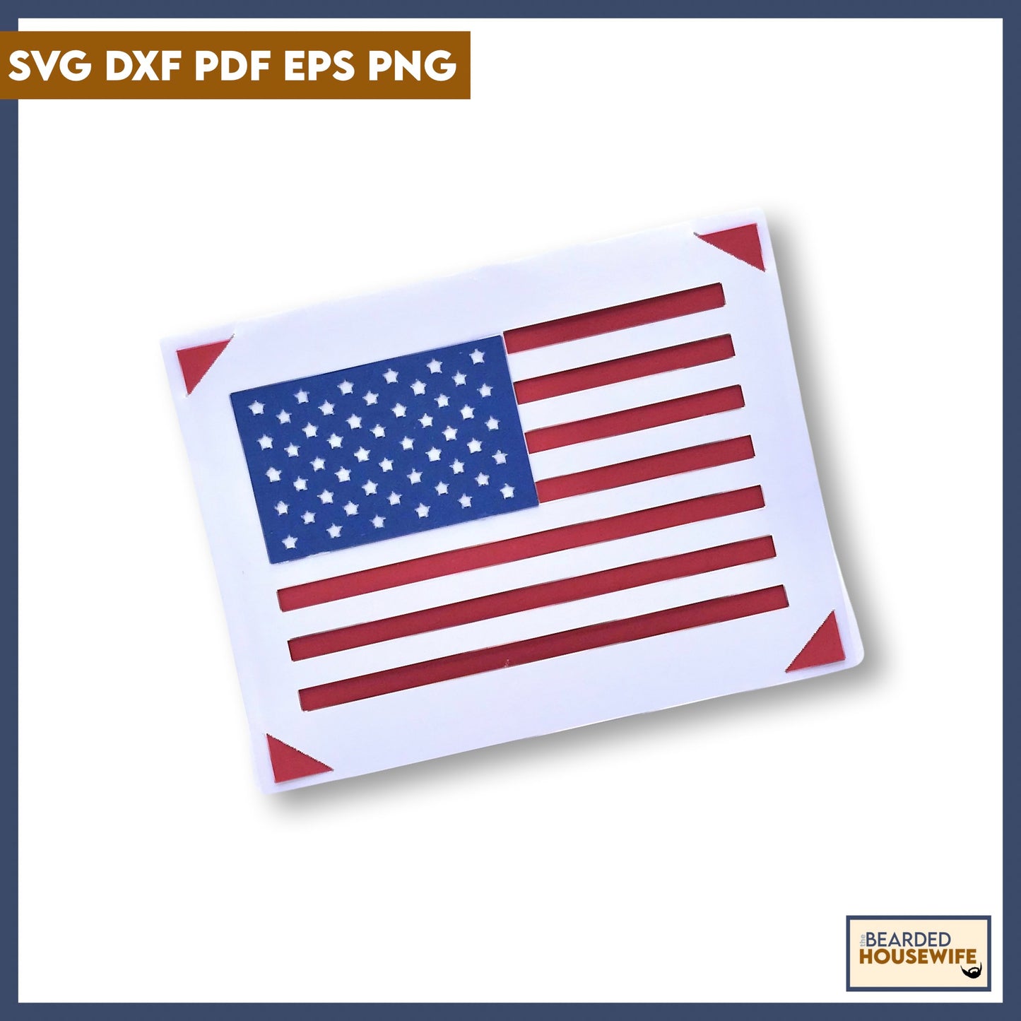 American Flag Insert Card