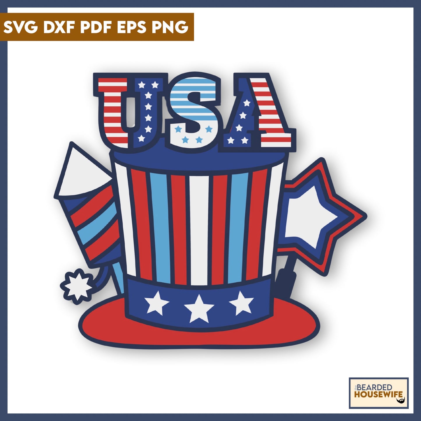 USA Hat Layered Paper Craft