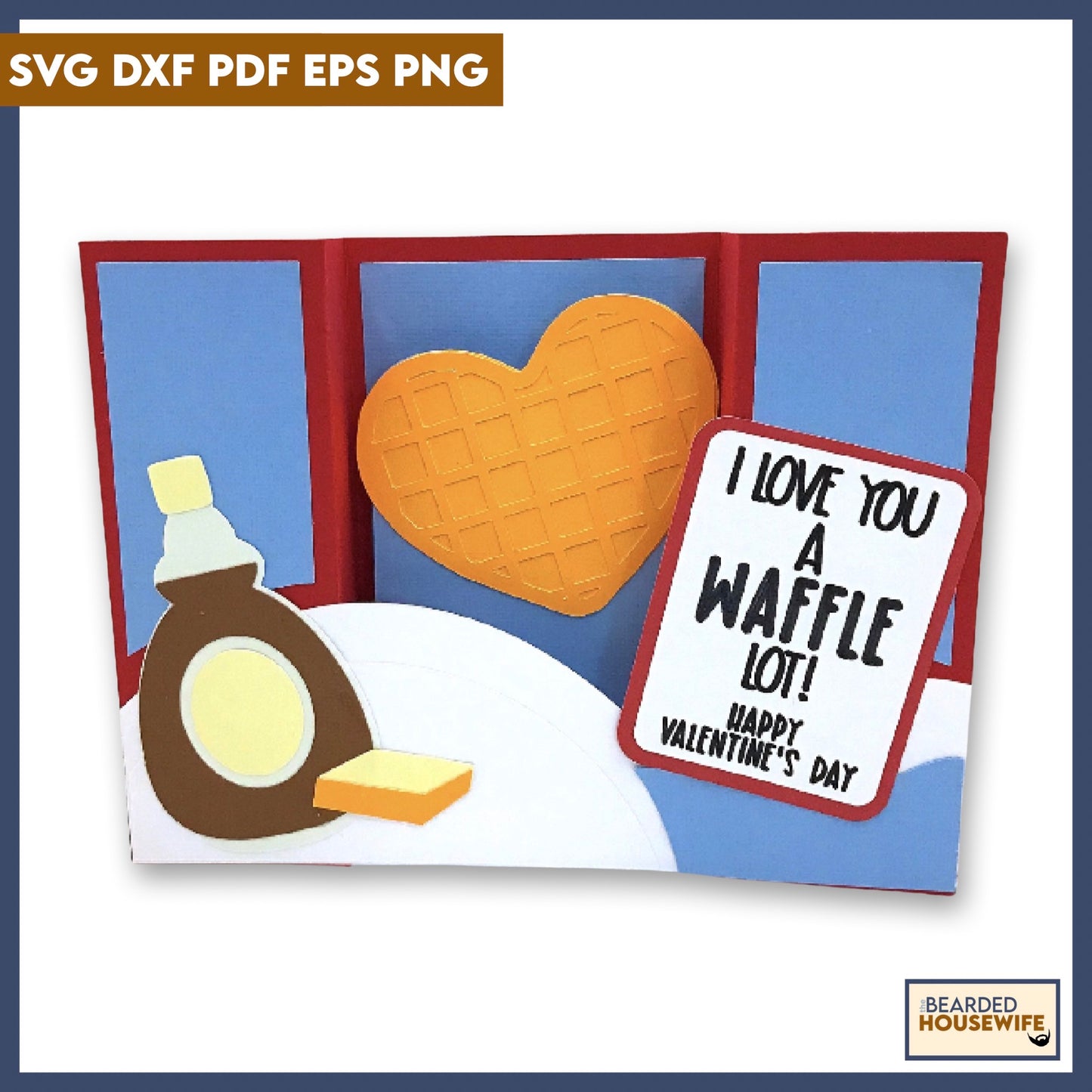 Waffle Lot Valentine Bridge Card