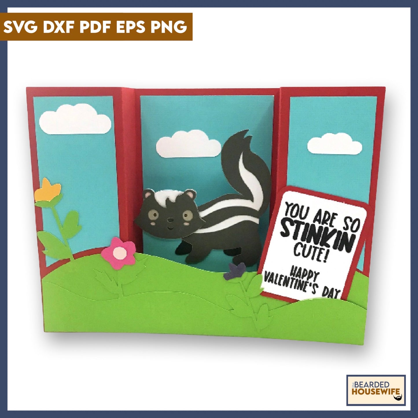 Stinkin Cute Valentine Bridge Card