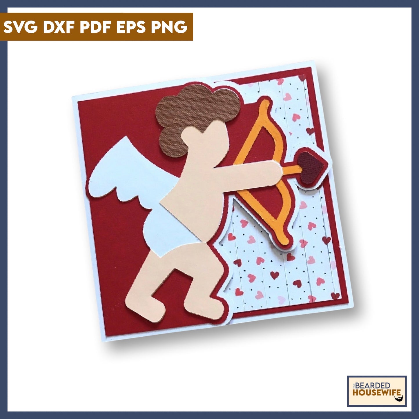 Cupid Valentine SIde Edge Card