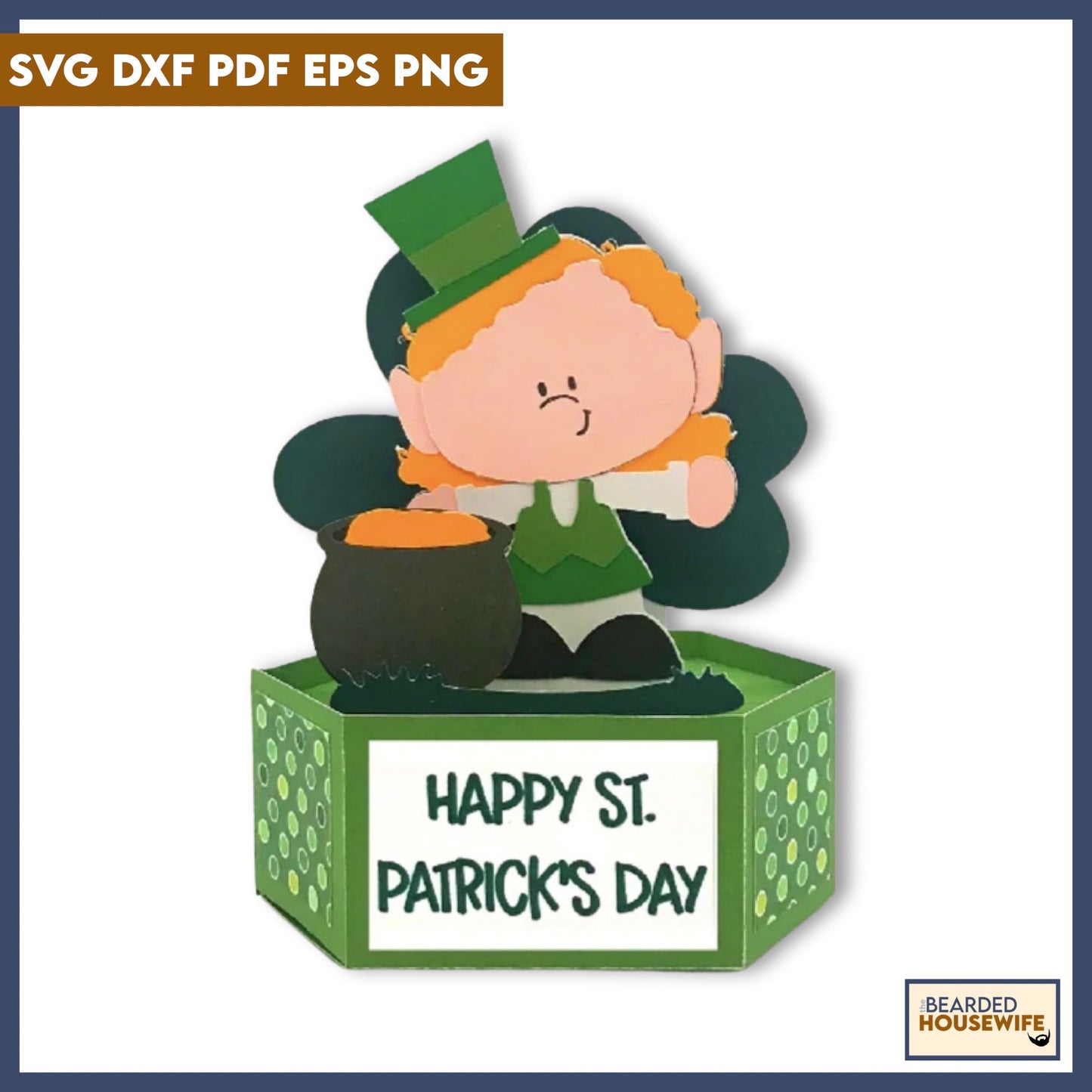 Leprechaun Girl 360 Box Card