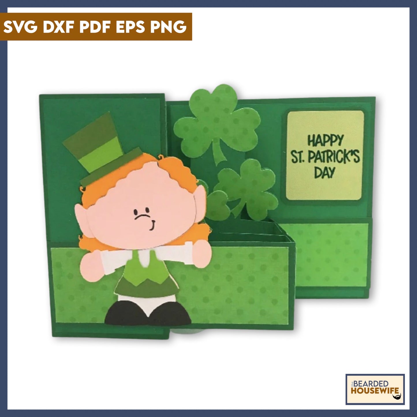 Leprechaun Girl Z-Fold Card