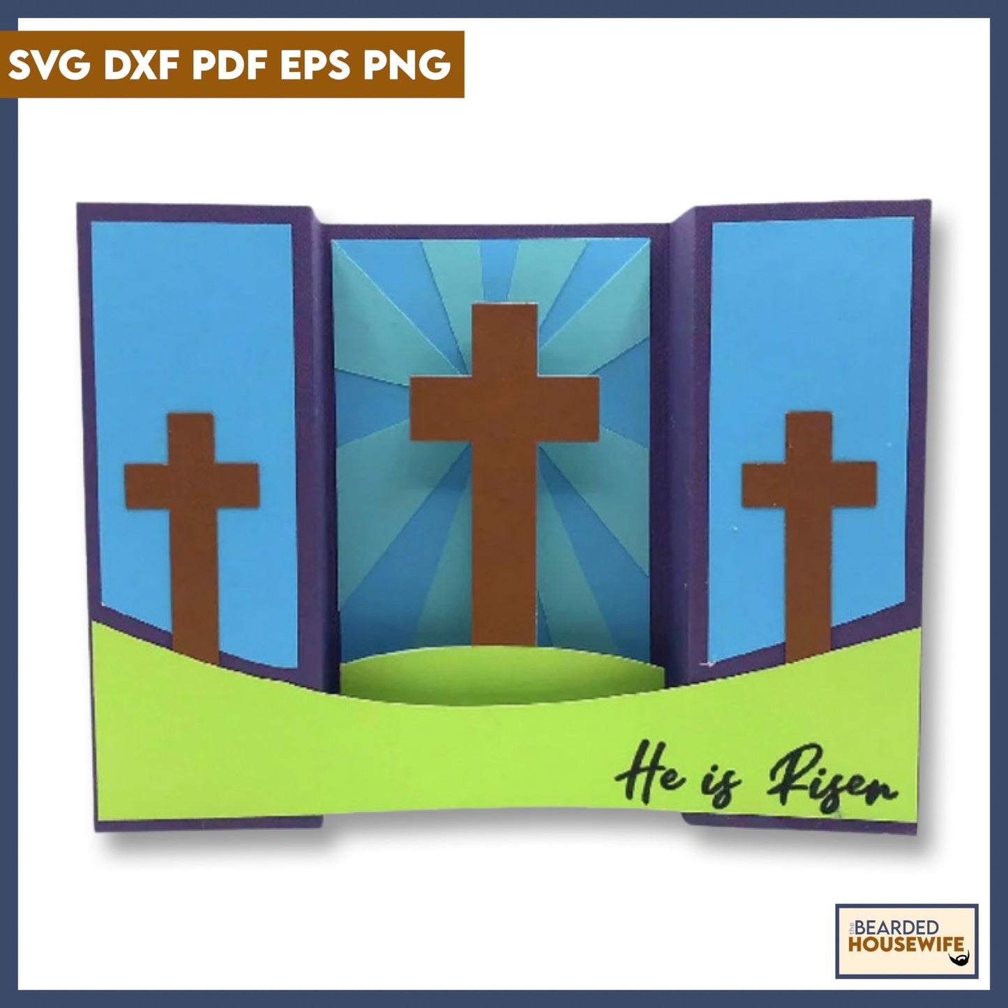 Easter Cross Bridge Card