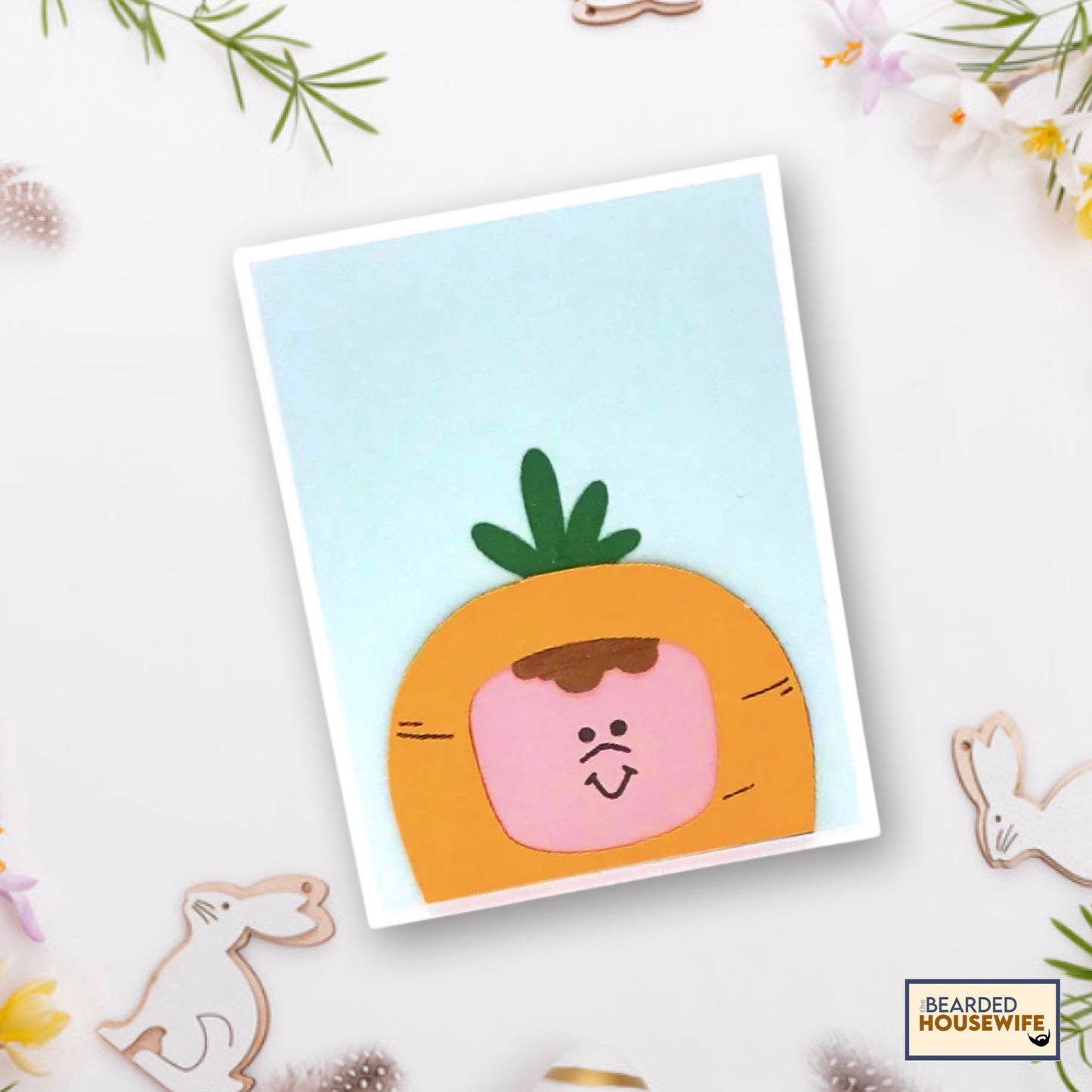Easter Carrot Portrait Card