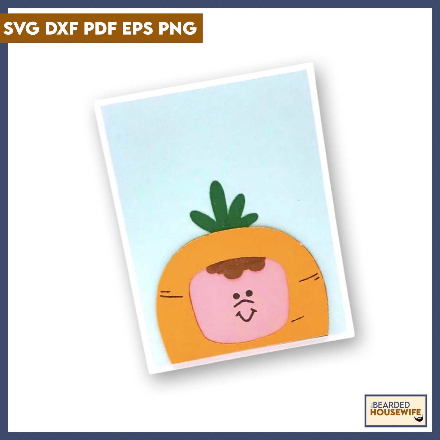 Easter Carrot Portrait Card