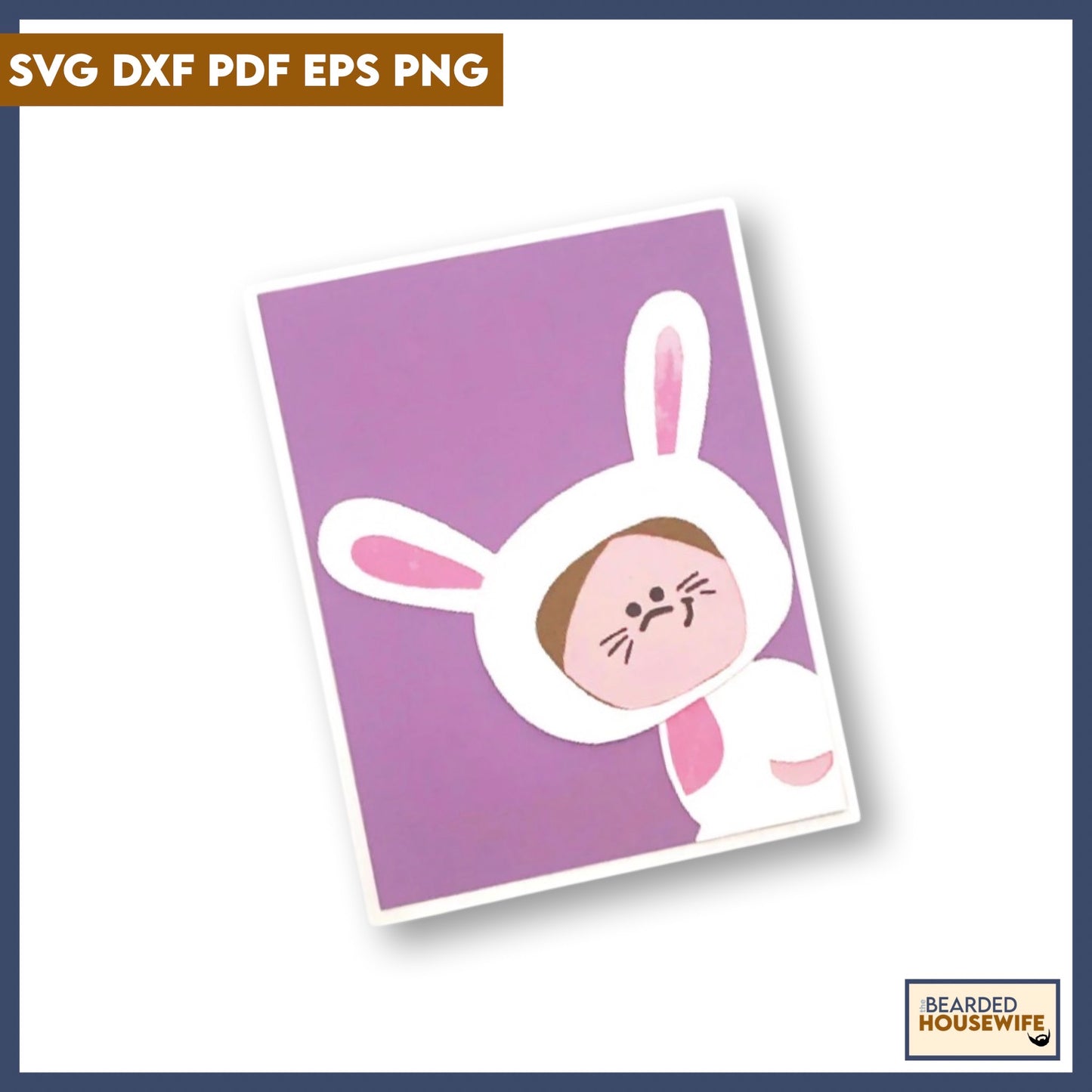 Easter Bunny Portrait Card