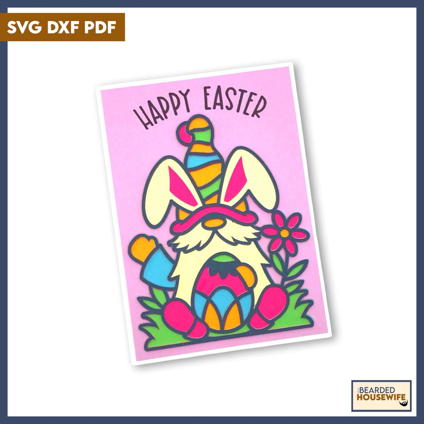 Easter Gnome Boy Layered Card