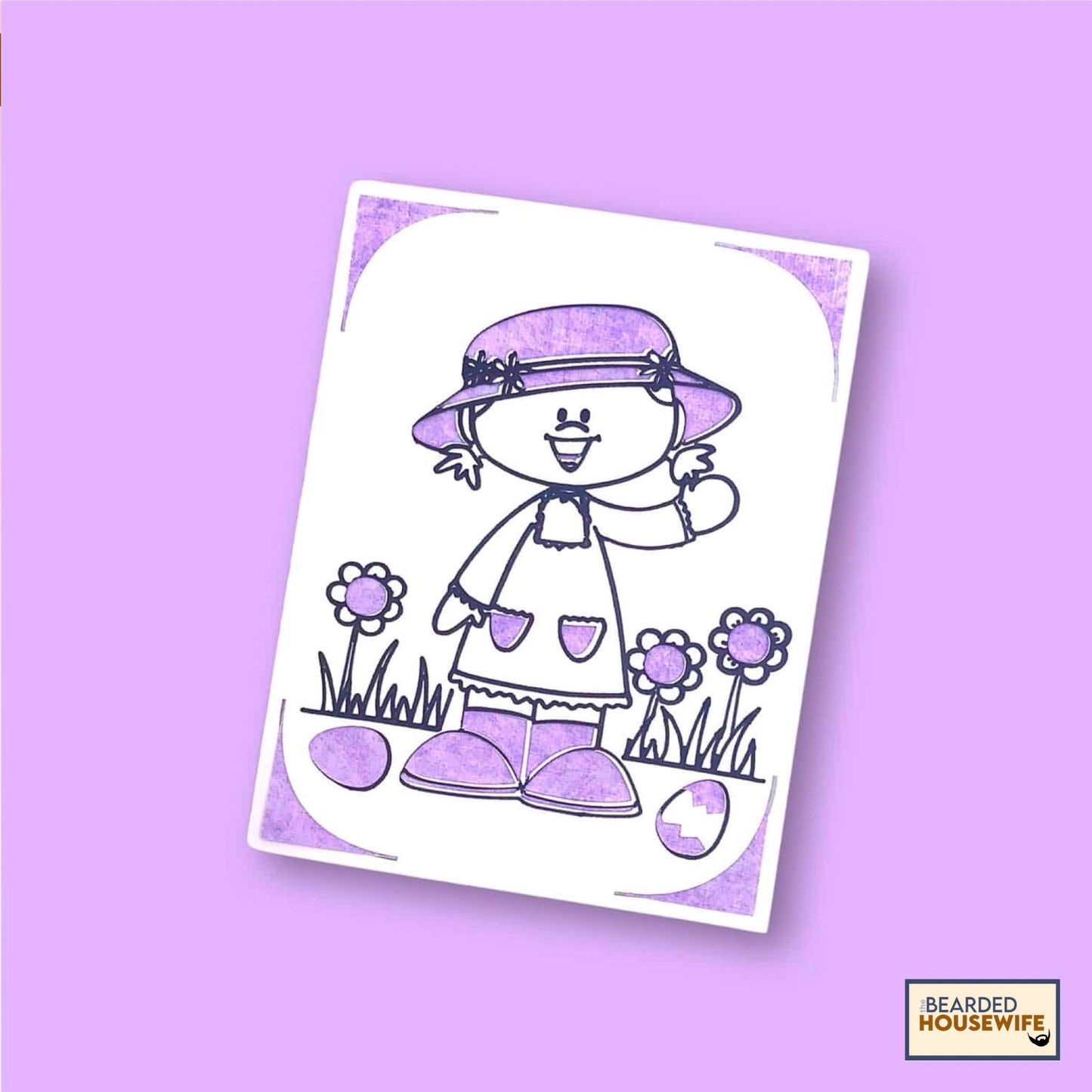Easter Girl Insert Card