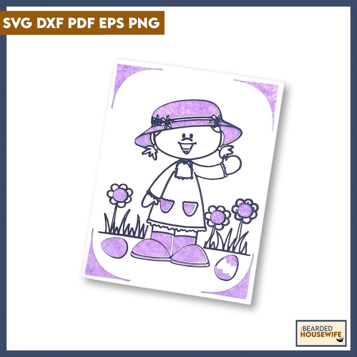 Easter Girl Insert Card