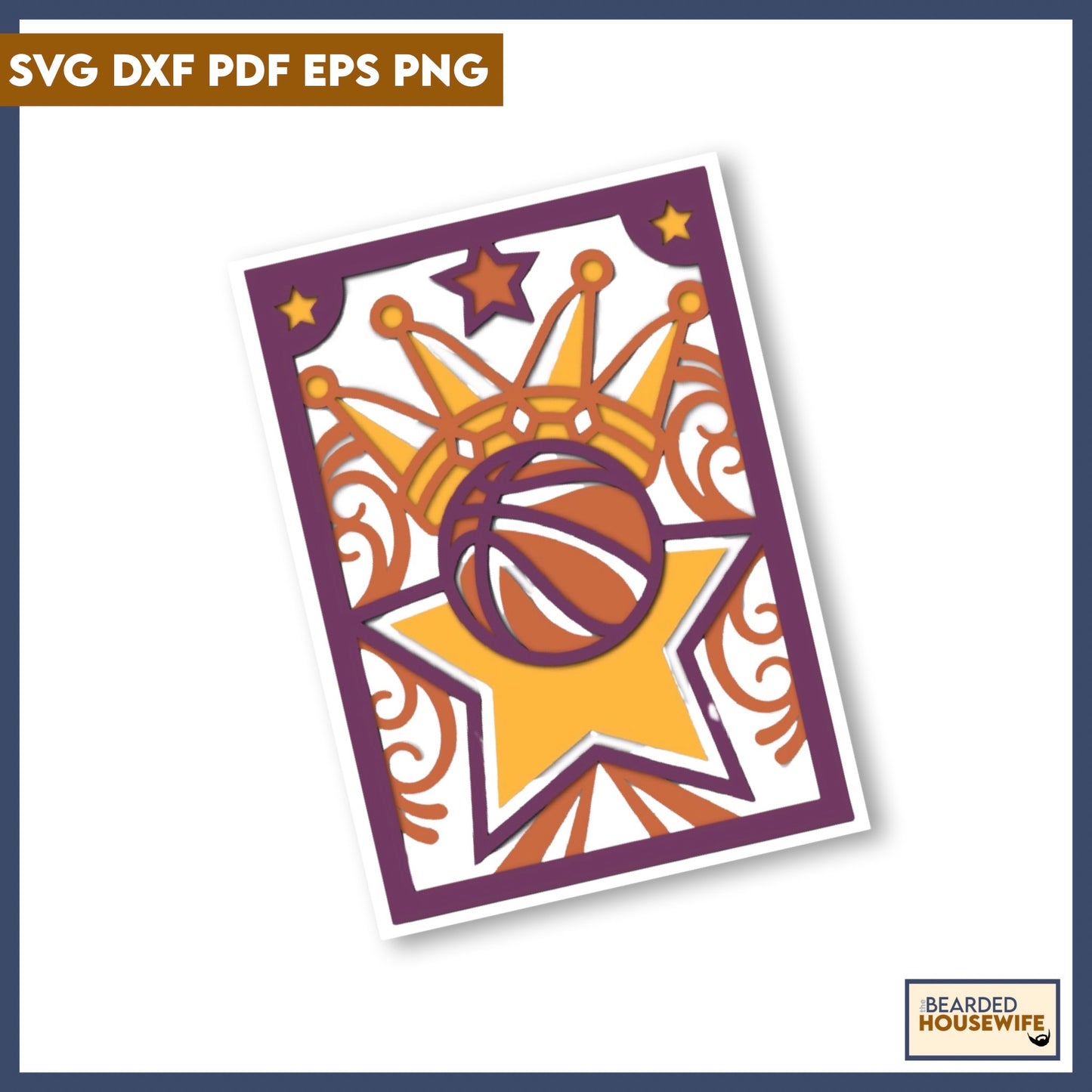 Basketball Layered Card