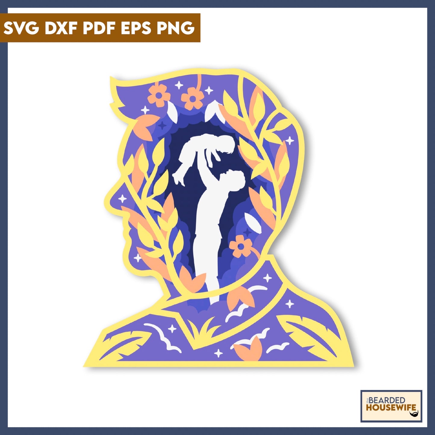 Dad Silhouette Layered Paper Craft