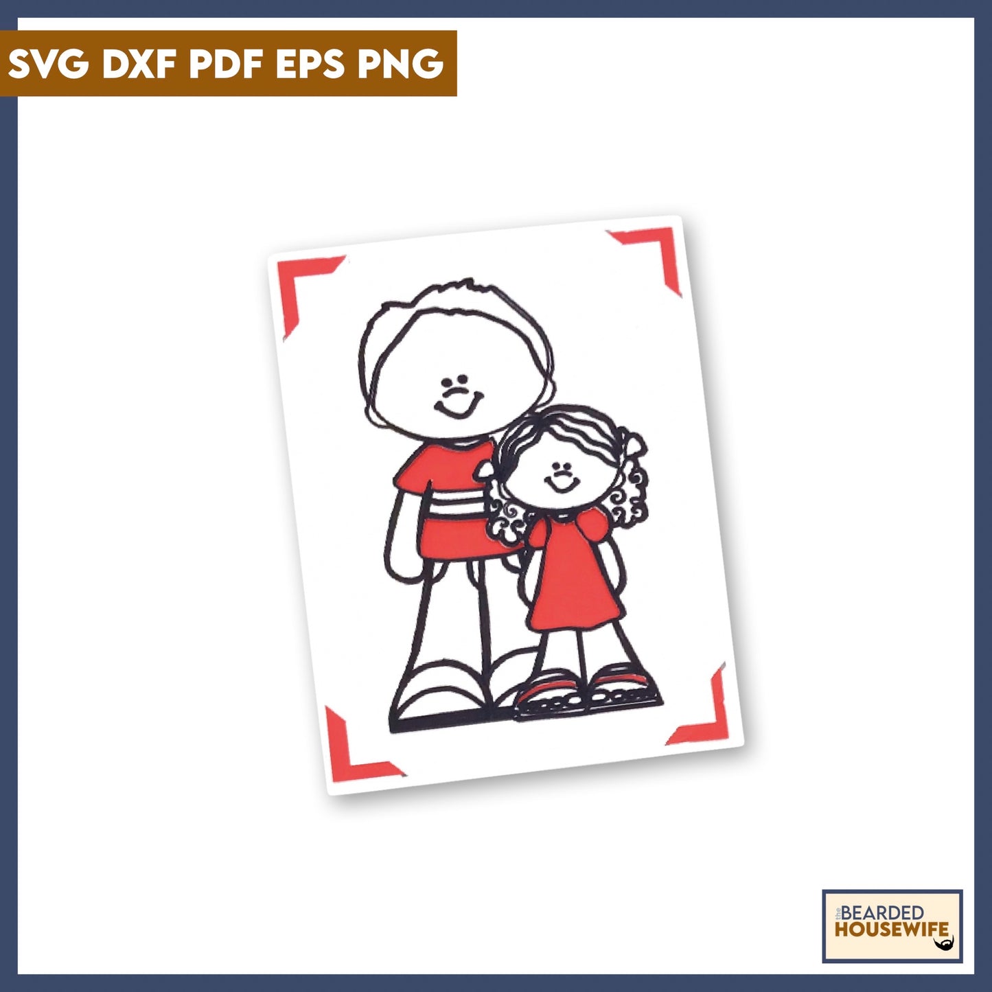 Dad and Daughter Insert Card