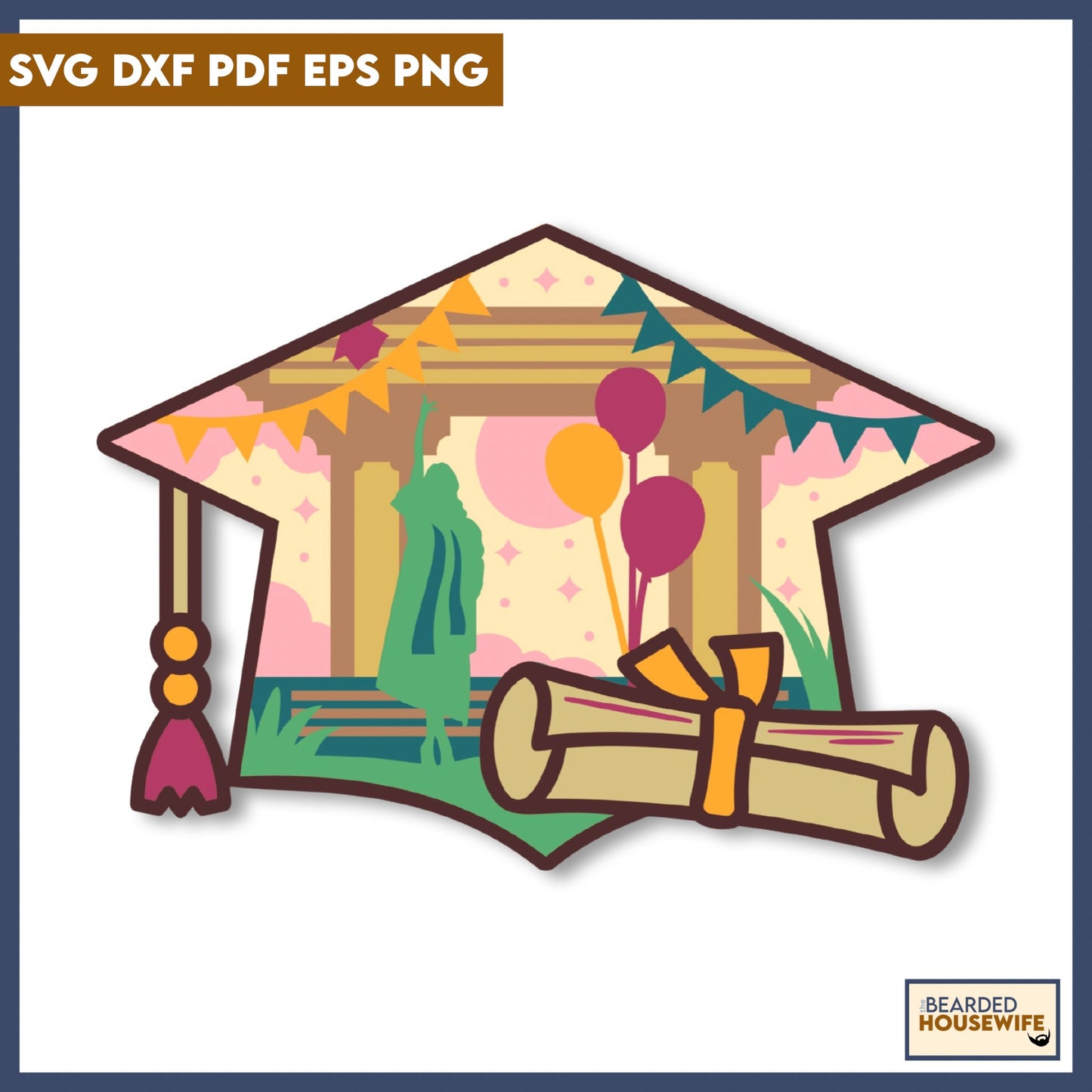 Graduation Cap Layered Paper Craft