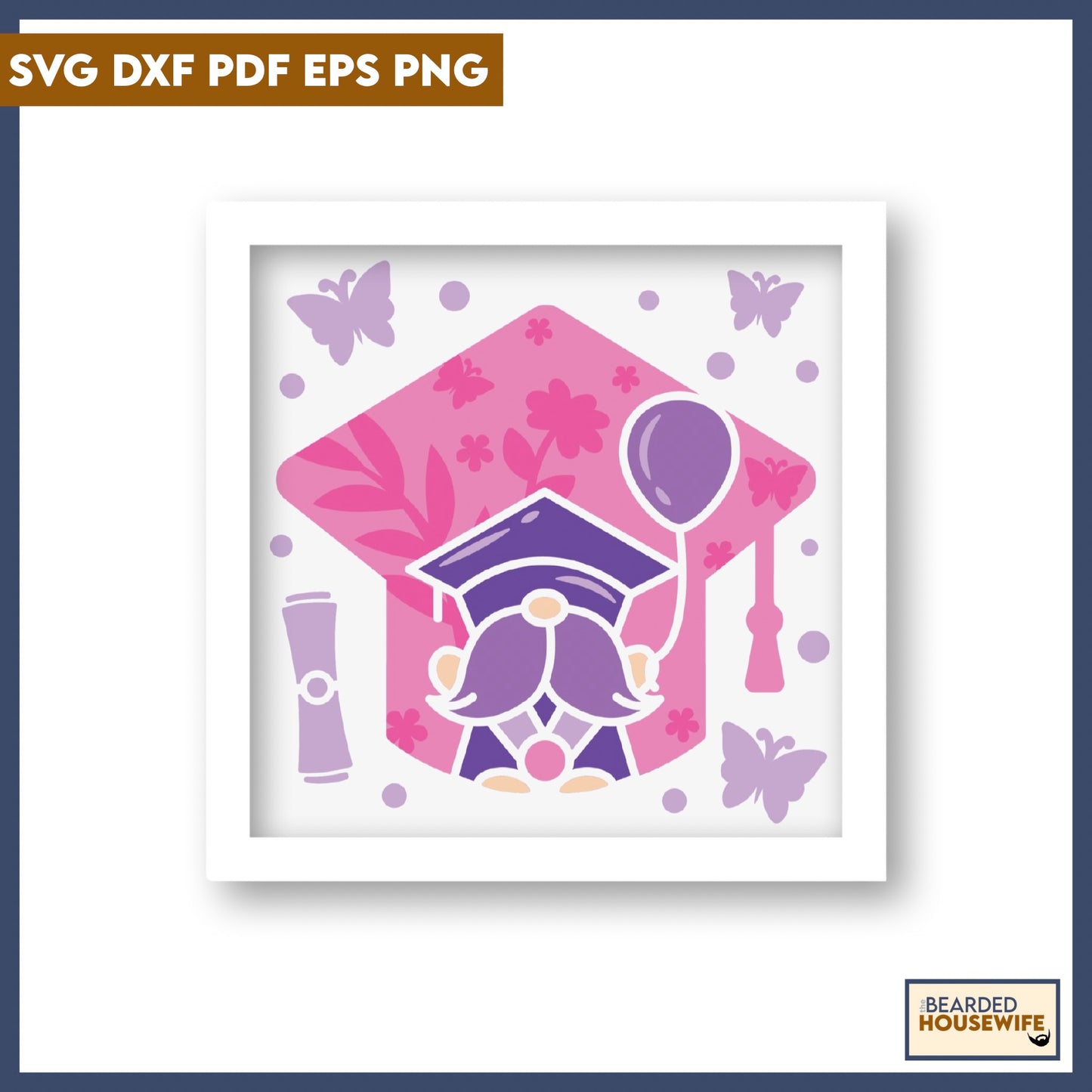 Graduation Gnome Shadow Box