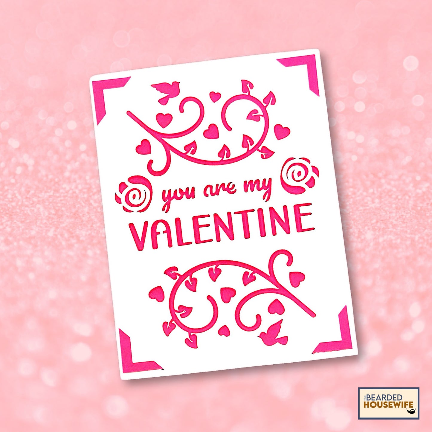 you are my valentine insert card