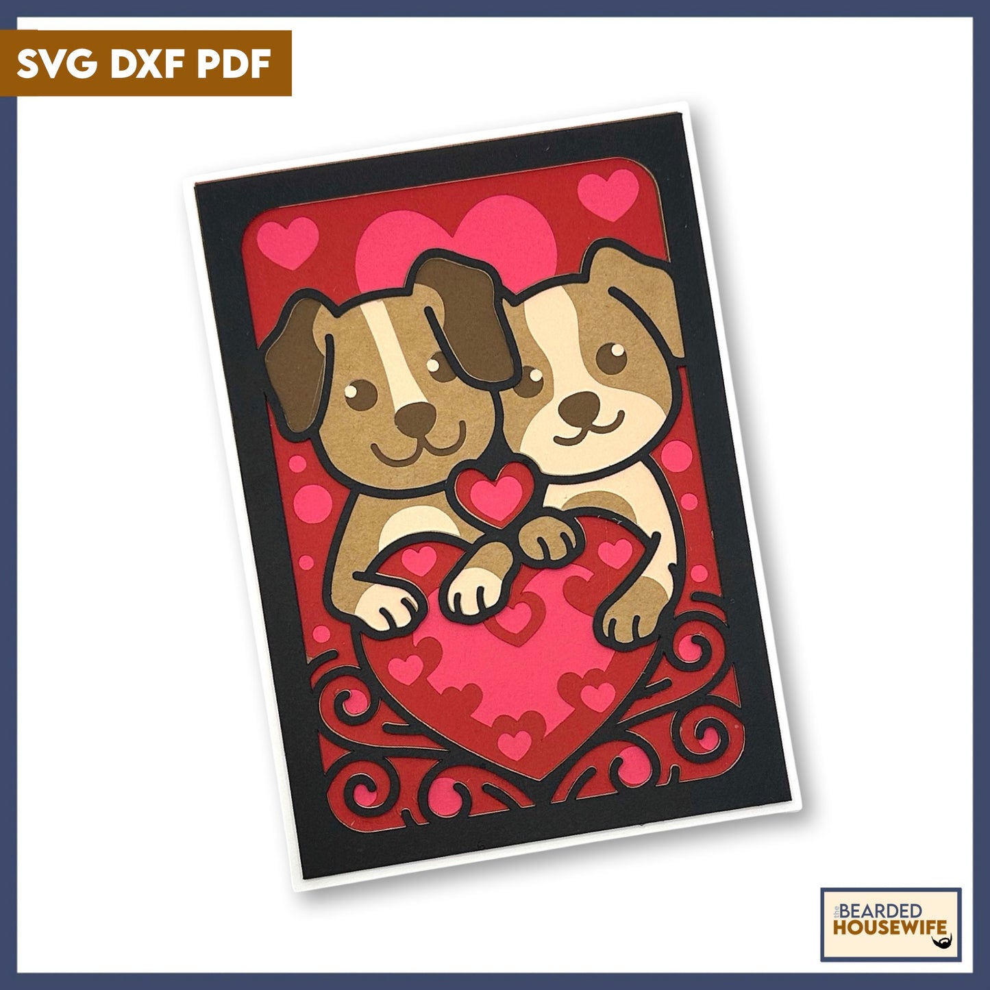 puppy love layered card