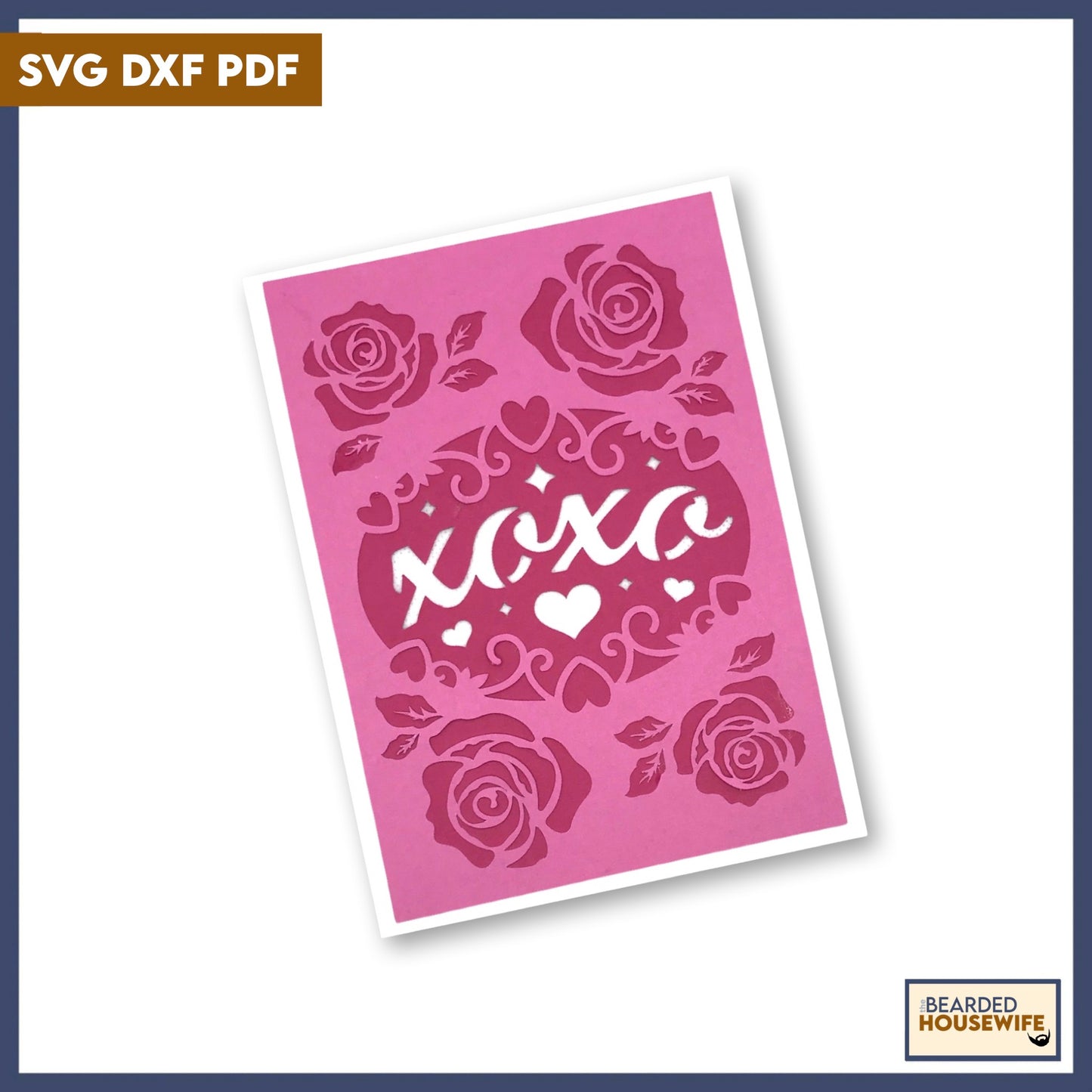 xoxo layered card