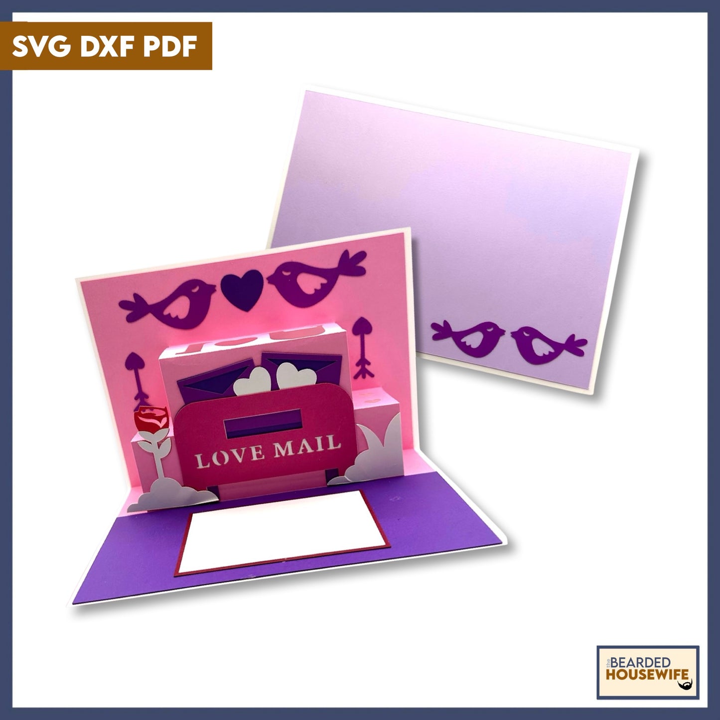 love in the mail pop up card