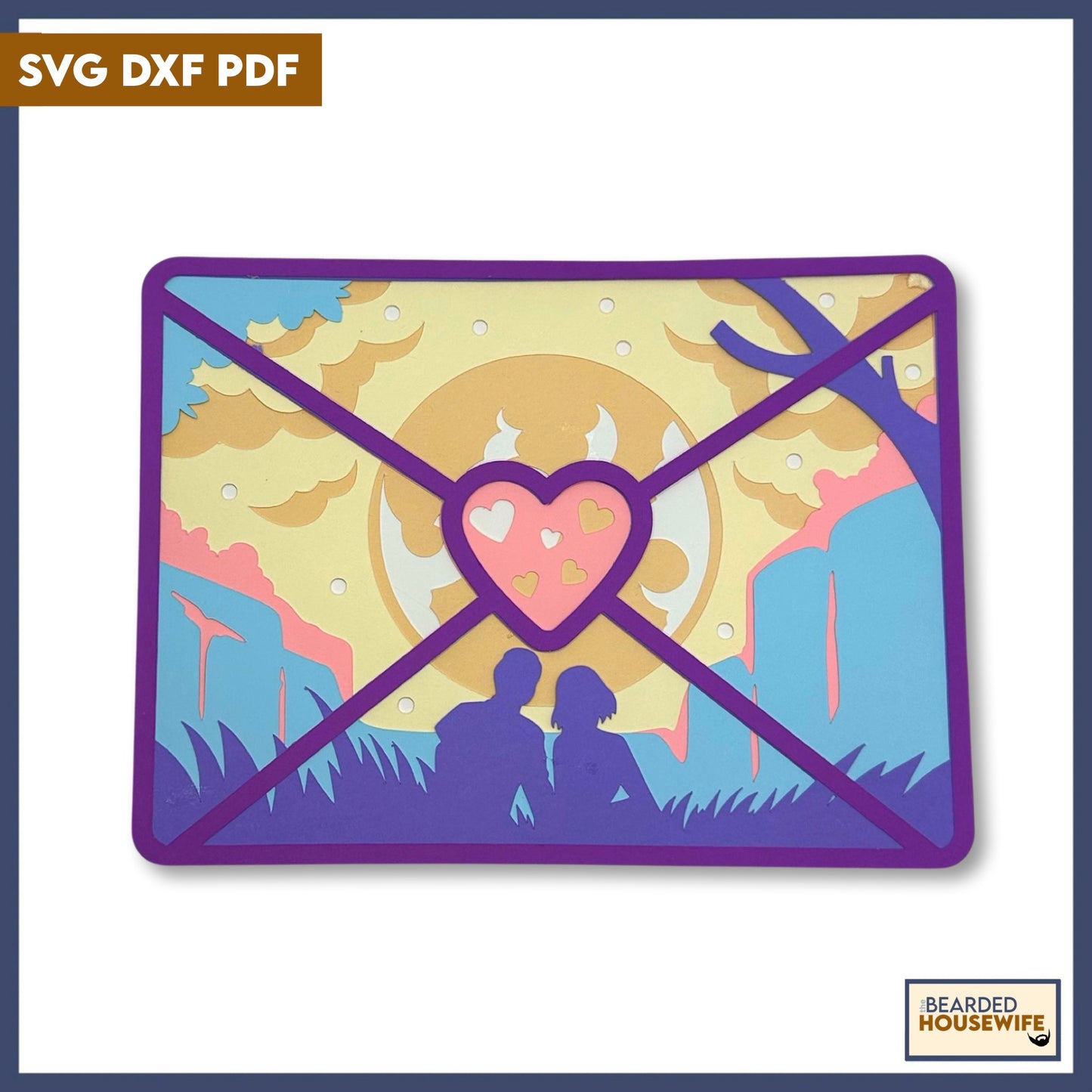 our love letter layered paper craft