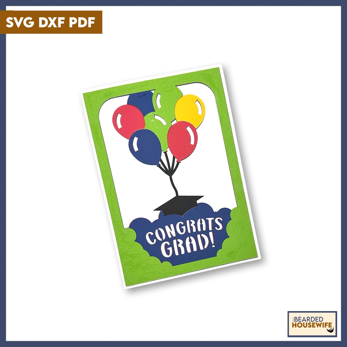 congratulations balloons layered card