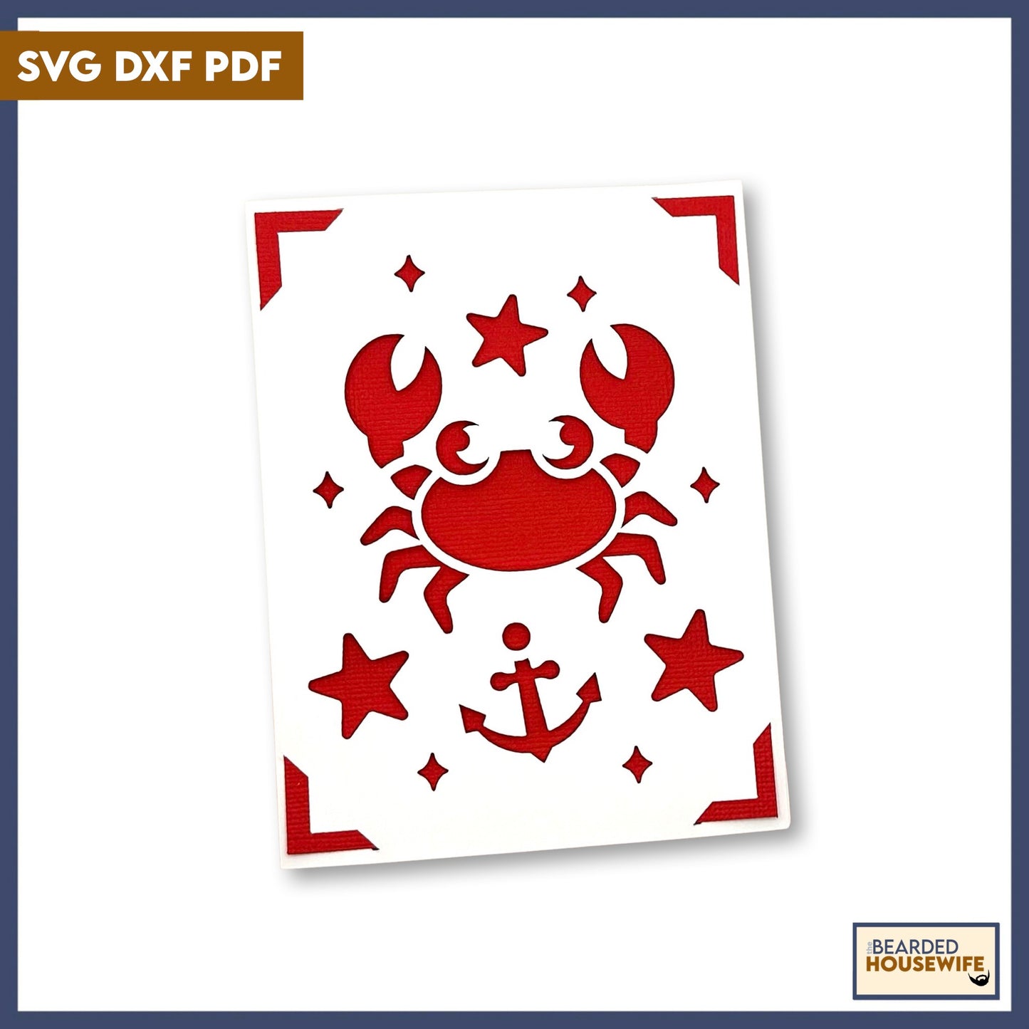 summer crab insert card