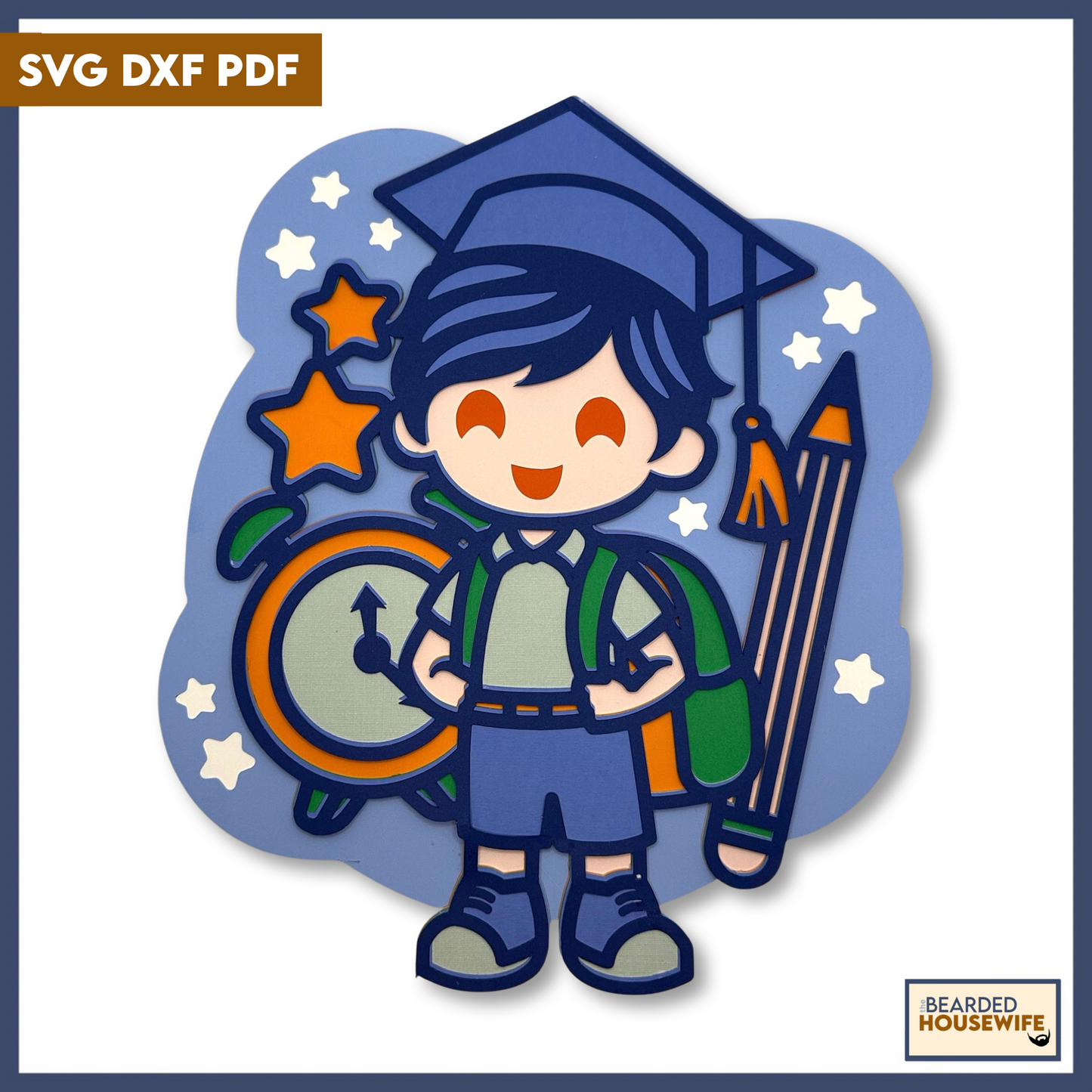 ready for school layered paper craft