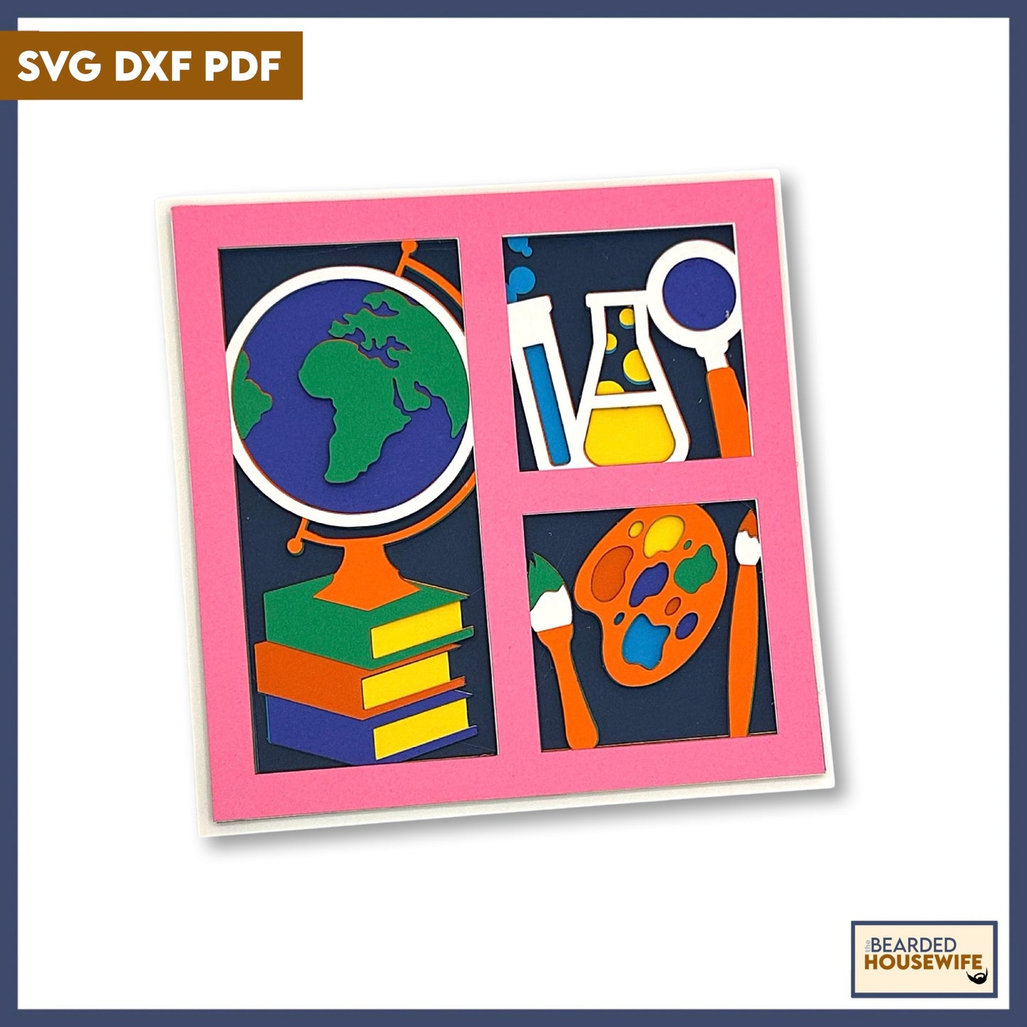 classroom layered card