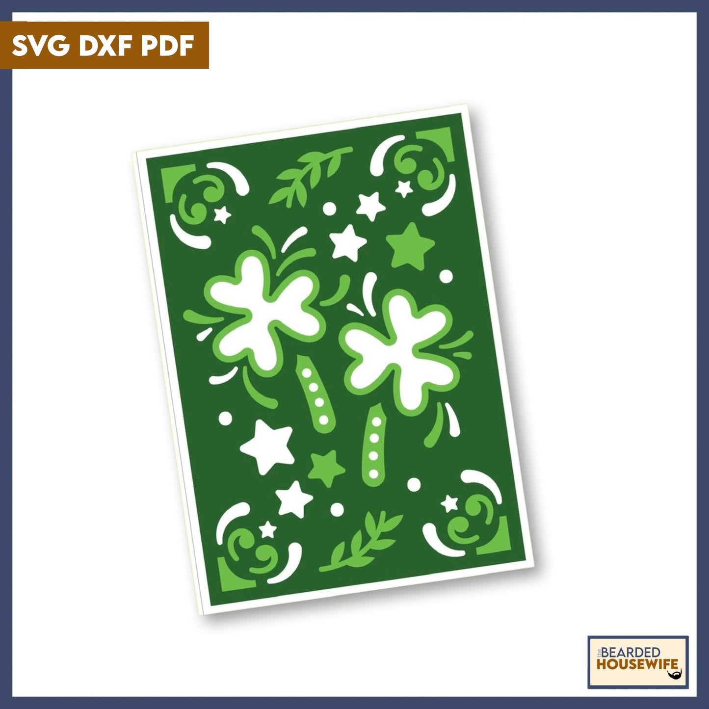 shamrocks layered card