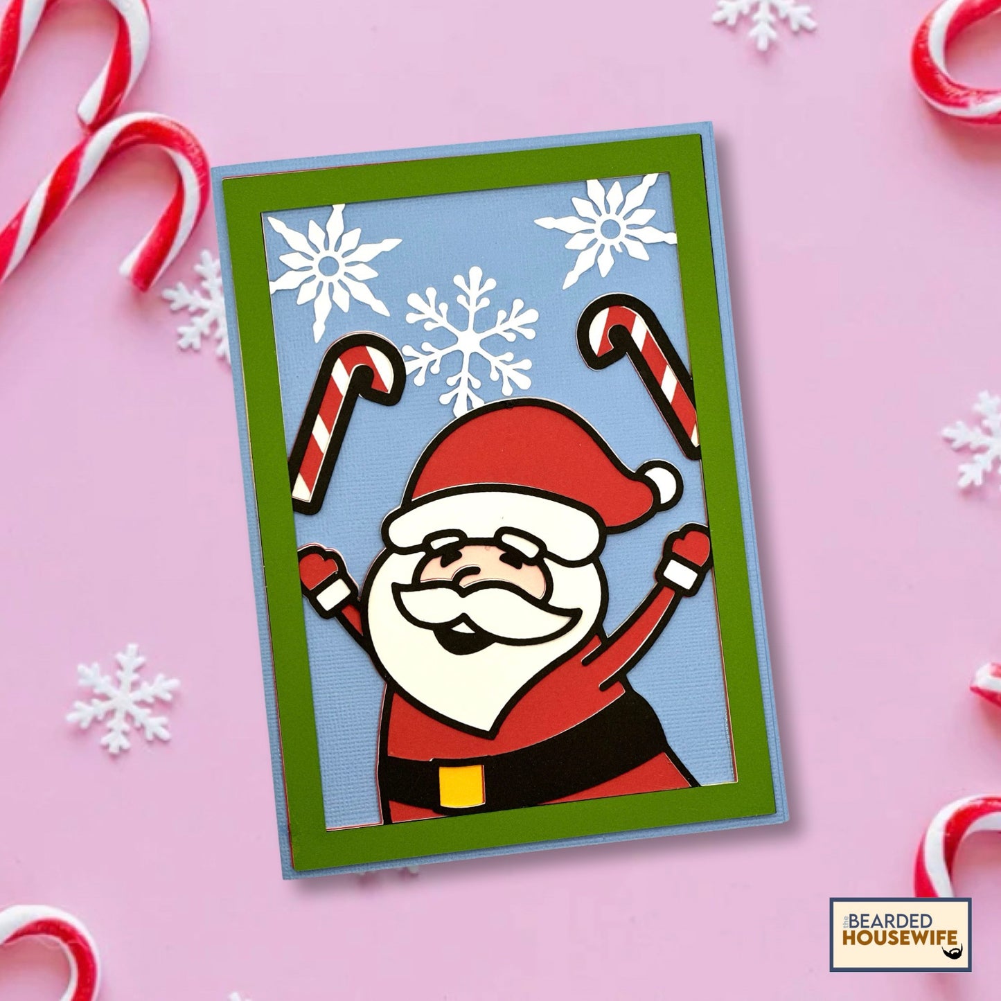 silly santa layered card