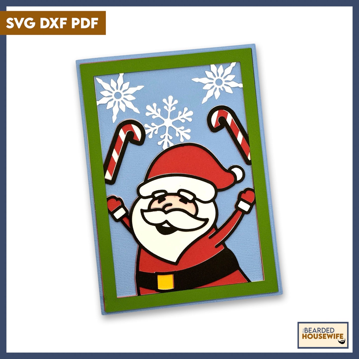 silly santa layered card