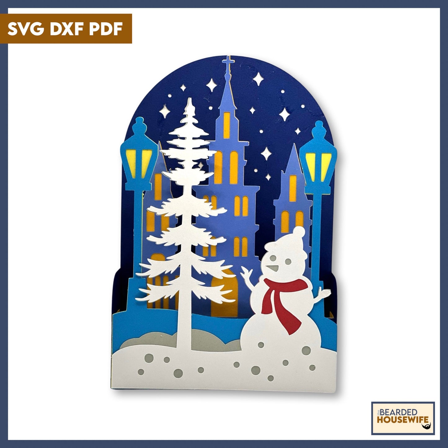 christmas by the church box card