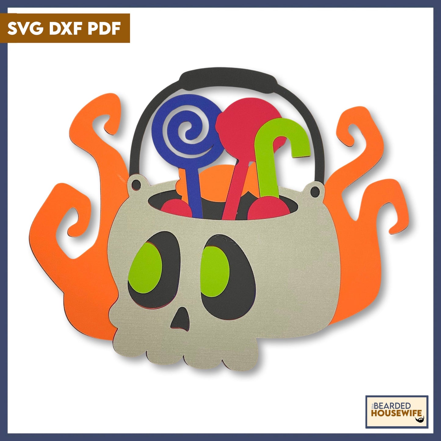 skull candy layered paper craft