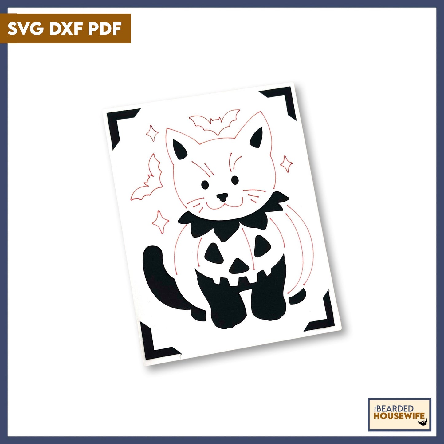 pumpkin kitty insert card