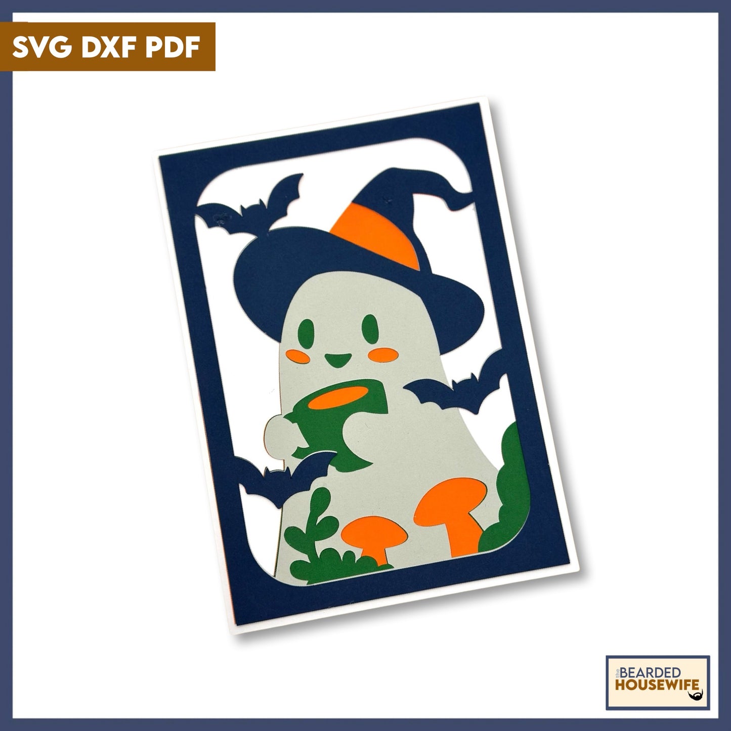 witching ghost layered card