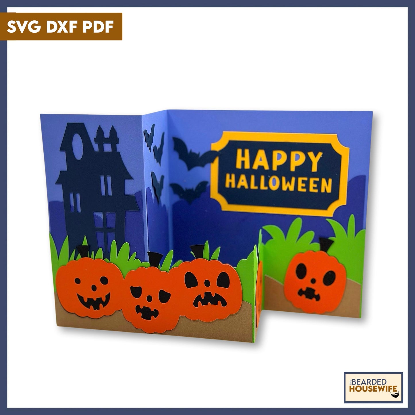 happy halloween zfold card