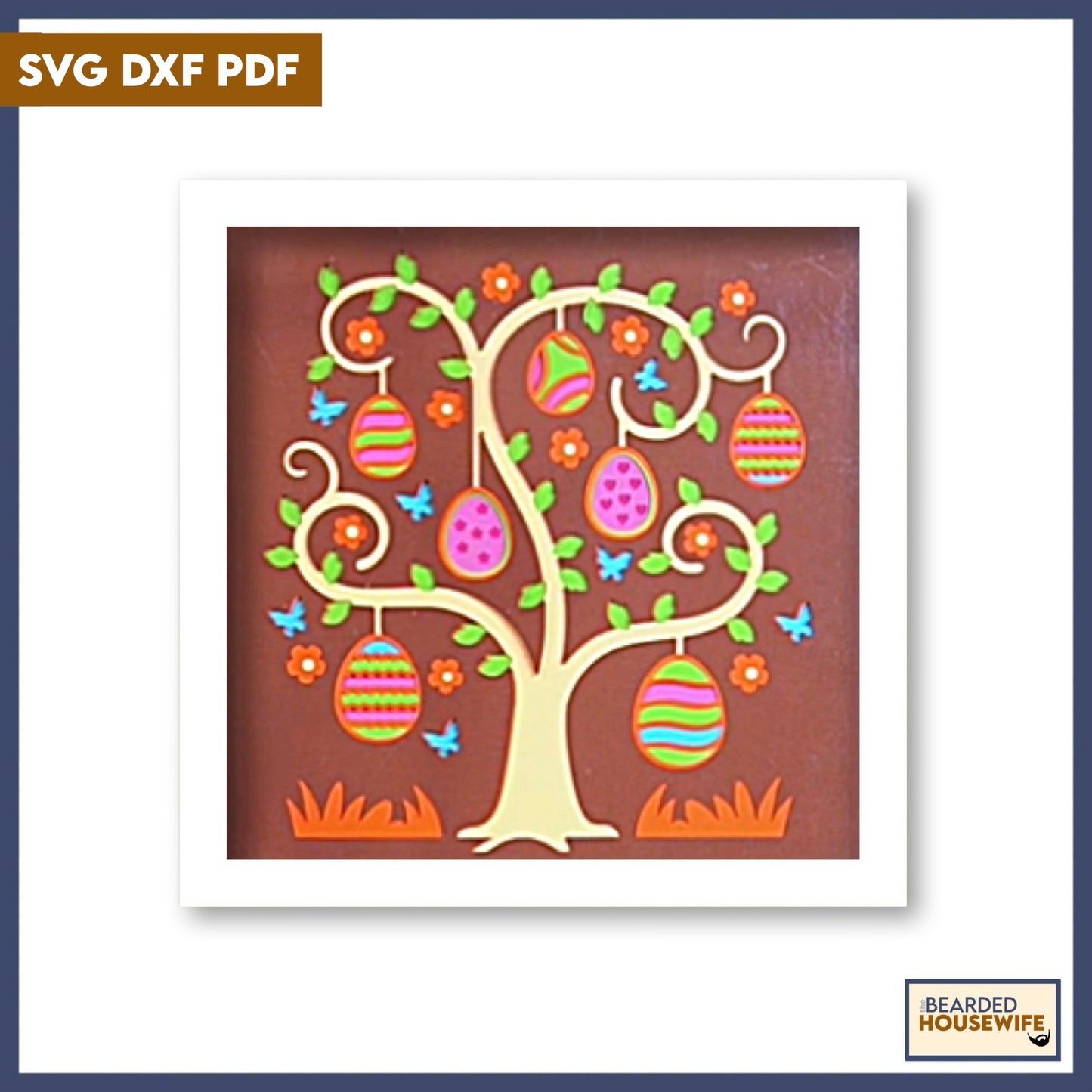 easter tree shadow box