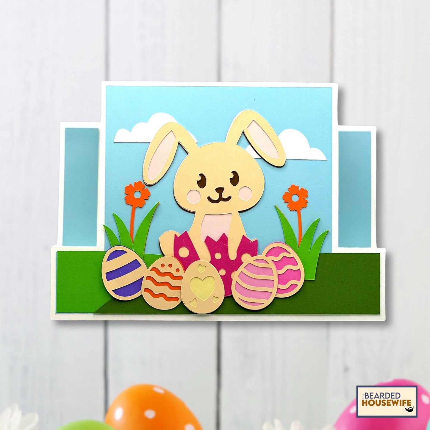 happy easter stepper card