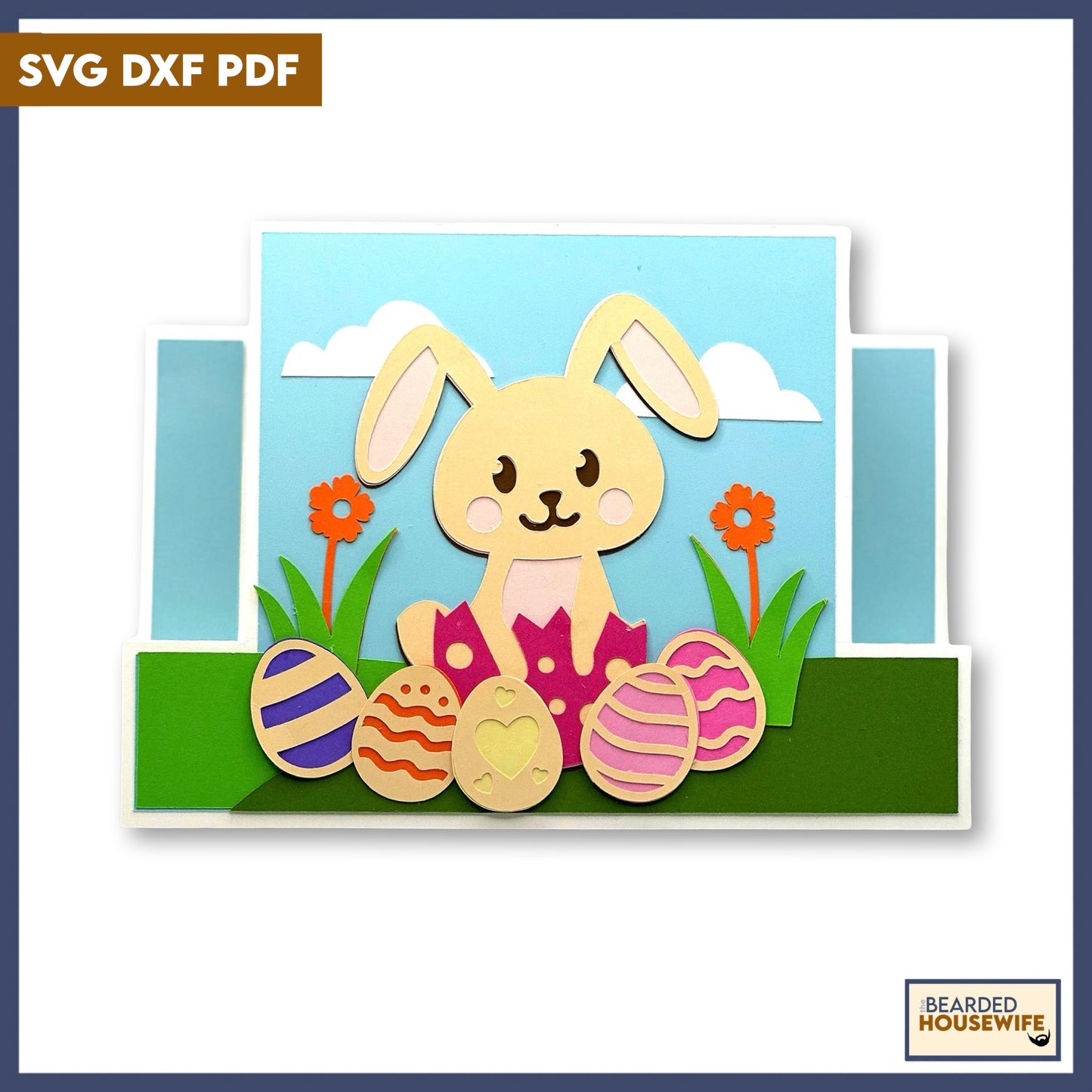 happy easter stepper card