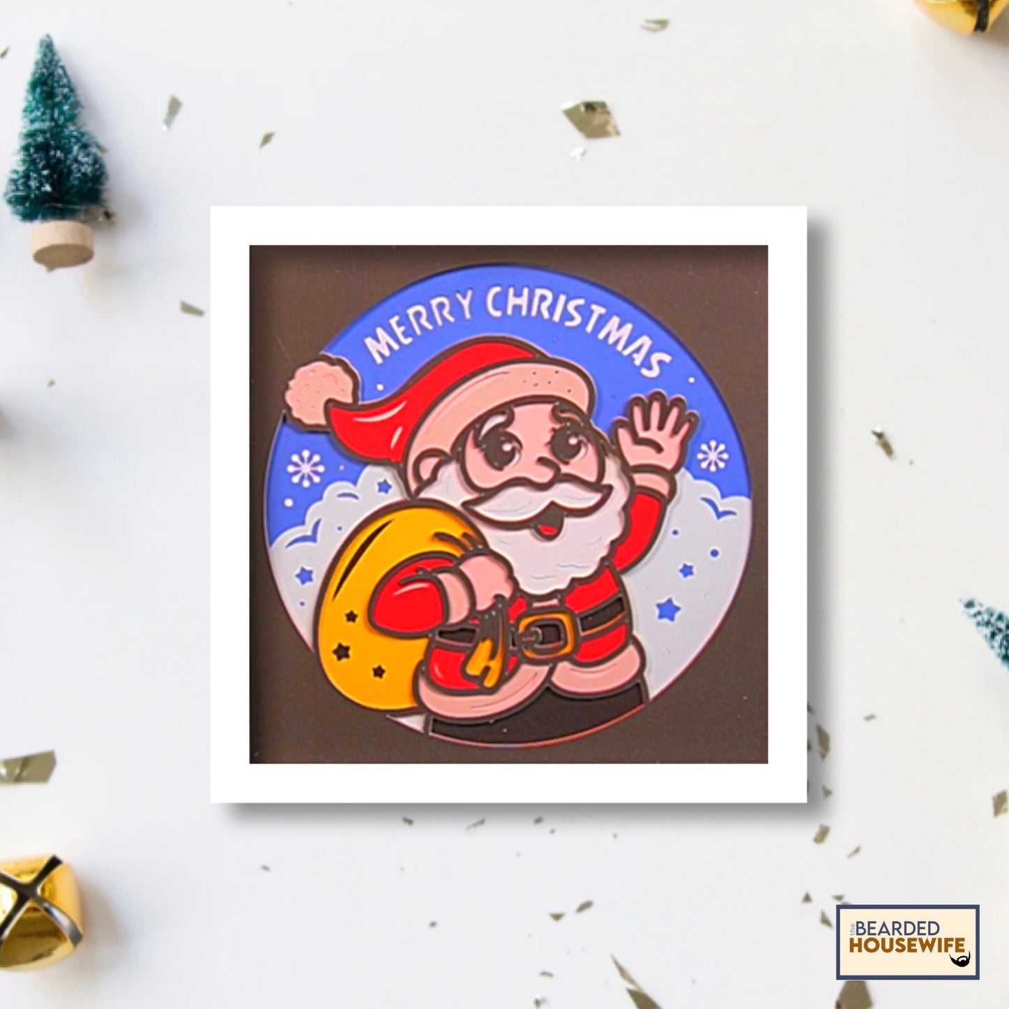 santa shadow box