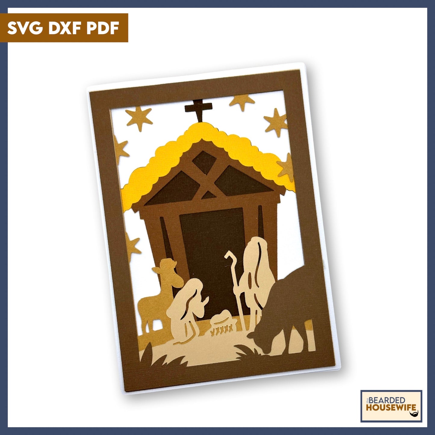 nativity layered card
