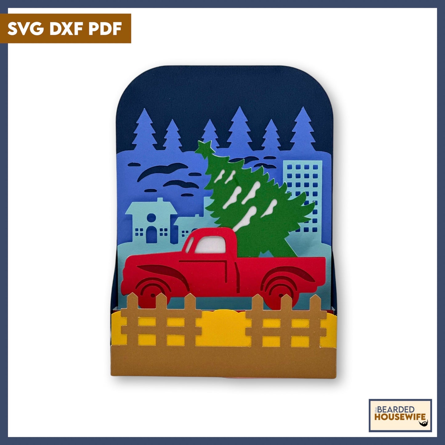 christmas truck box card