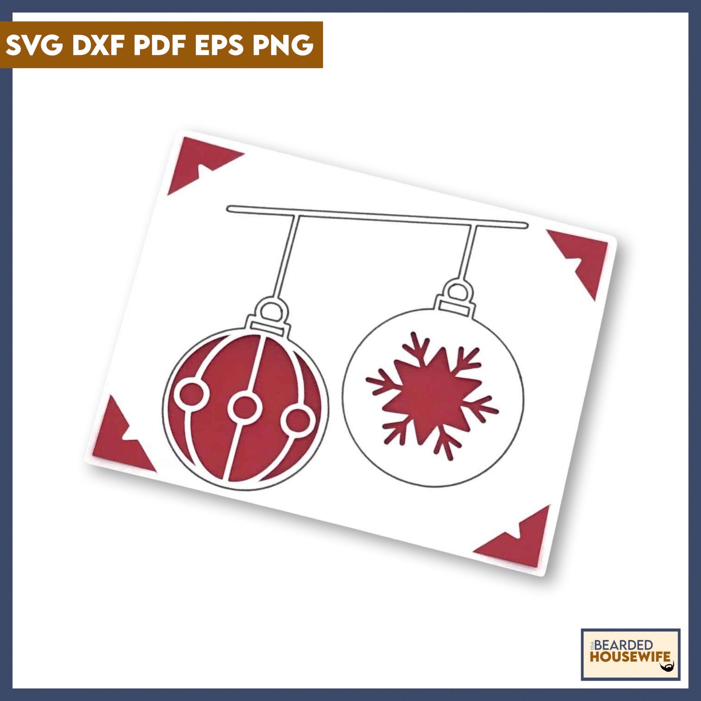 christmas ornament insert card