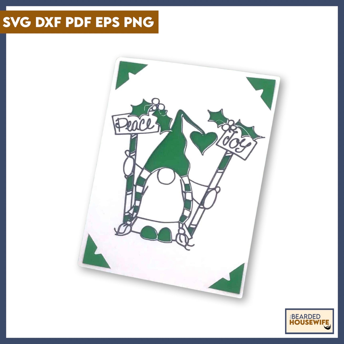 christmas gnome insert card