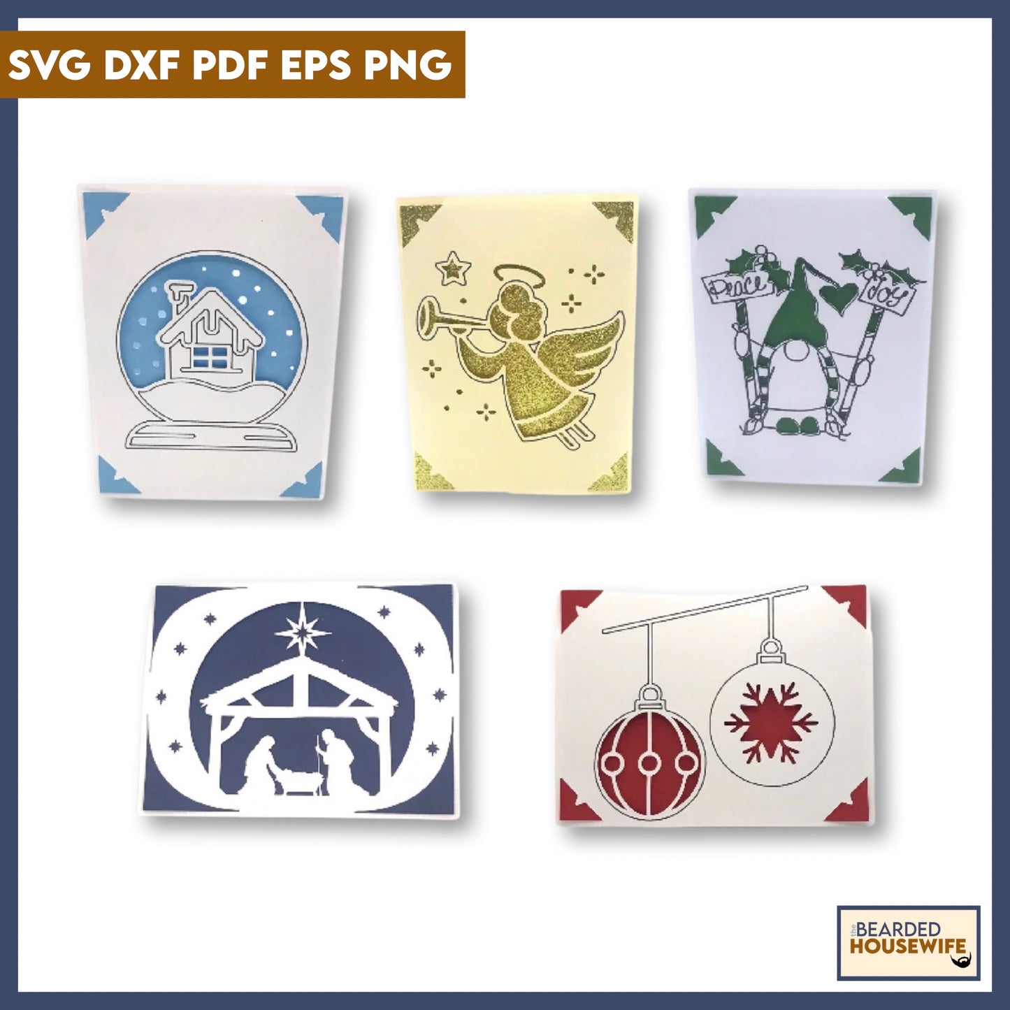 christmas insert card bundle