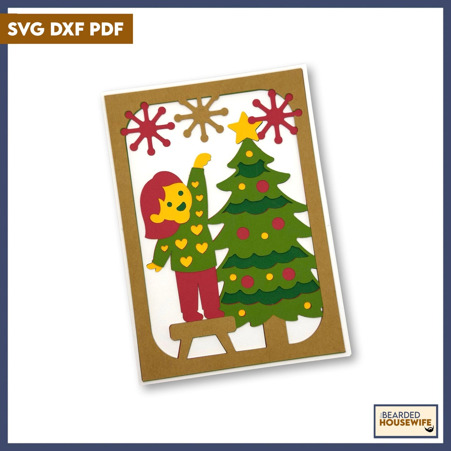 decorating the tree layered card