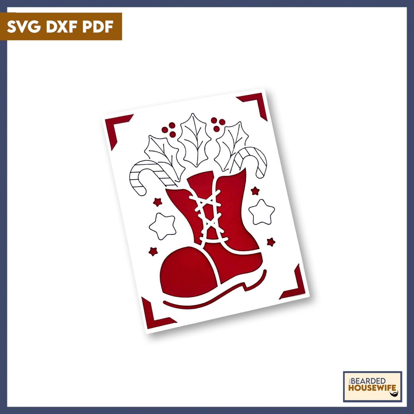 santa boot insert card