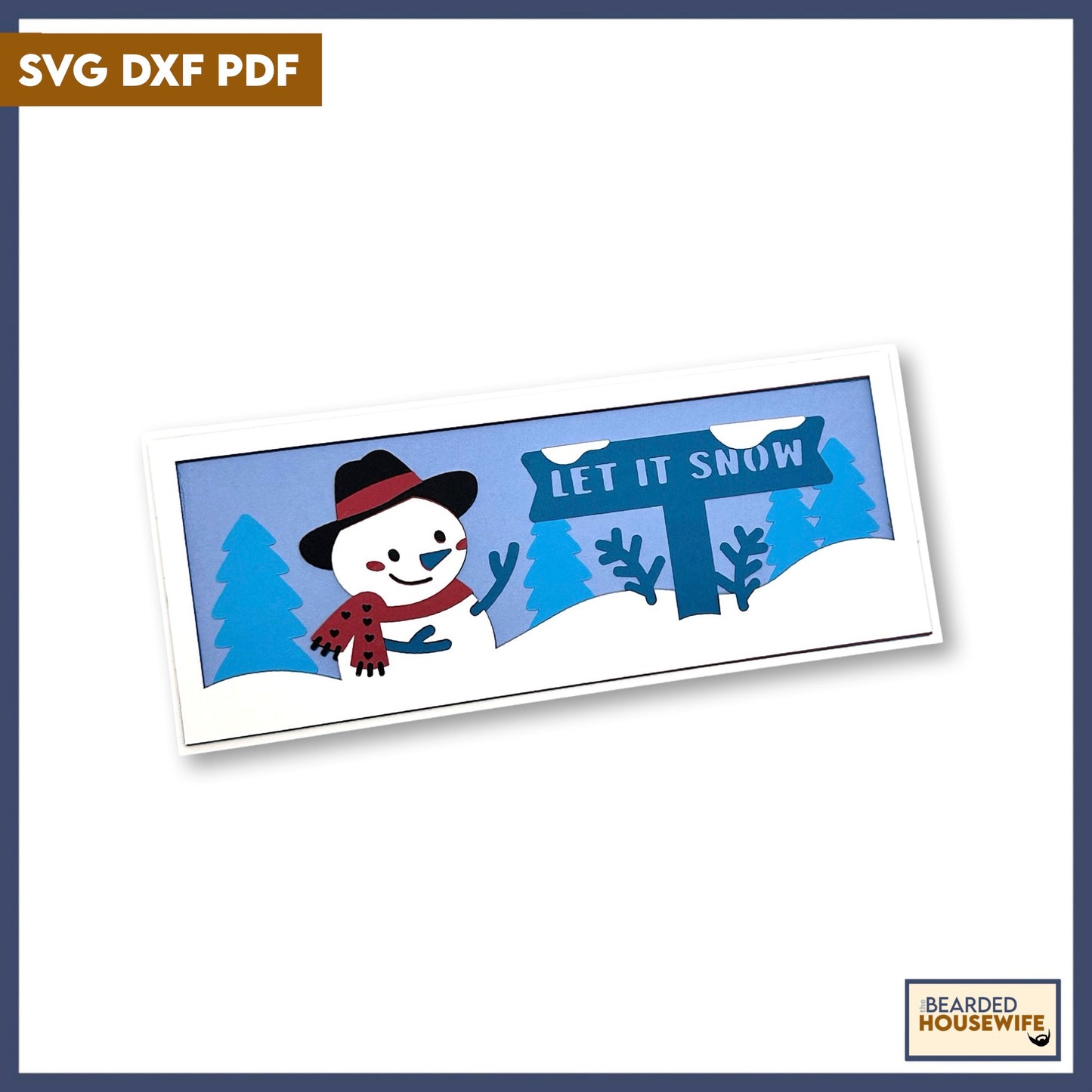 let it snow slimline card